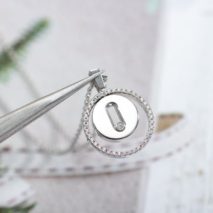 [LUXE] LUCKY MOVE PM NECKLACE SILVER DIAMOND