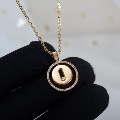 [LUXE] LUCKY MOVE PM NECKLACE PINK GOLD DIAMOND