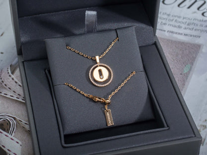 [LUXE] LUCKY MOVE PM NECKLACE PINK GOLD DIAMOND