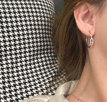 [LUXE] CREOLES MOVE UNO PM DIAMOND EARRINGS