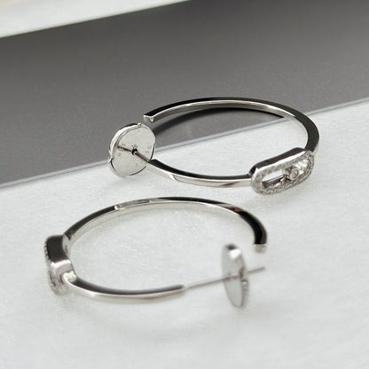[LUXE] CREOLES MOVE UNO PM DIAMOND EARRINGS