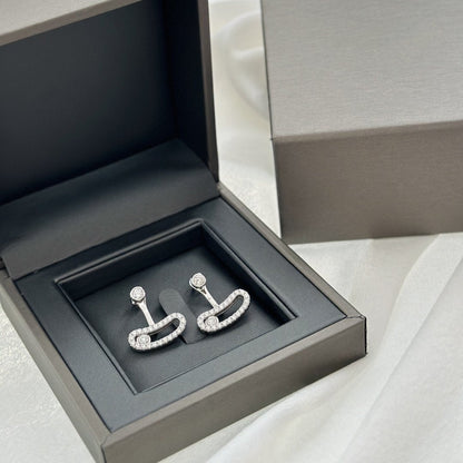 [LUXE] MOVE UNO SILVER DIAMOND EARRINGS