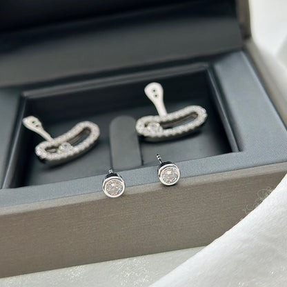 [LUXE] MOVE UNO SILVER DIAMOND EARRINGS