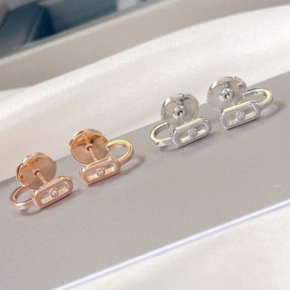 [LUXE] CREOLES MOVE UNO MINI 1 DIAMOND EARRINGS