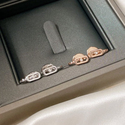 [LUXE] CREOLES MOVE UNO MINI 1 DIAMOND EARRINGS