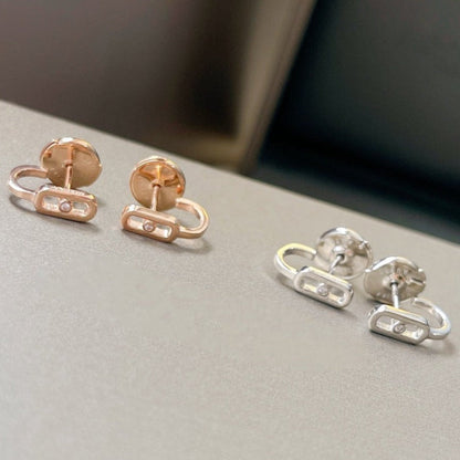 [LUXE] CREOLES MOVE UNO MINI 1 DIAMOND EARRINGS