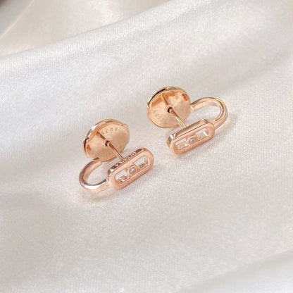 [LUXE] CREOLES MOVE UNO MINI 1 DIAMOND EARRINGS