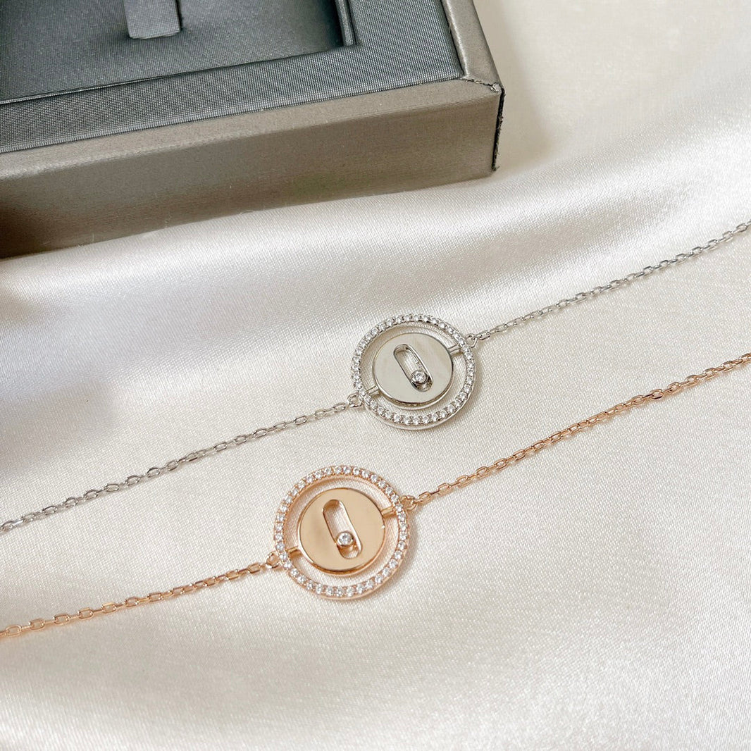 [LUXE] LUCKY MOVE PAVED DIAMOND BRACELET