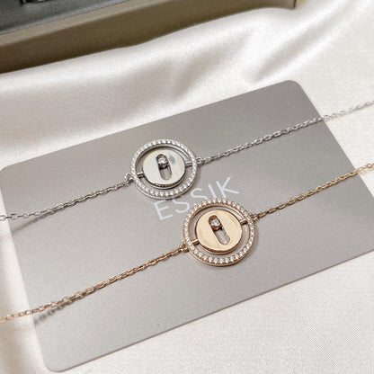[LUXE] LUCKY MOVE PAVED DIAMOND BRACELET