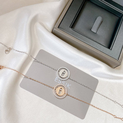 [LUXE] LUCKY MOVE PAVED DIAMOND BRACELET