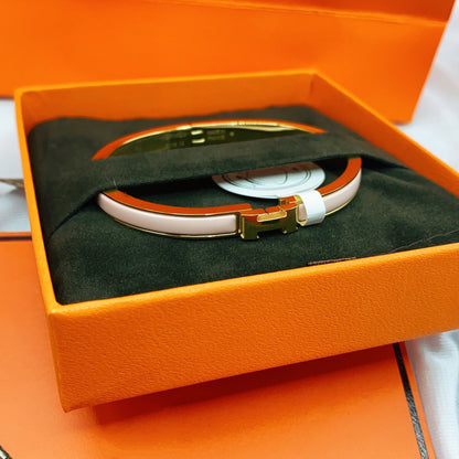 [LUXE] PULSERA CLÁSICA HM CLIC ROSA DE 8 MM DE ESMALTE