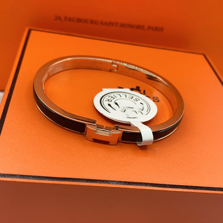 [LUXE] PULSERA CLÁSICA HM CLIC NEGRA DE 8 MM CON ESMALTE