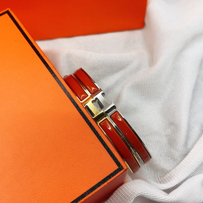 [LUXE] PULSERA CLÁSICA HM CLIC ROJO DE 8 MM CON ESMALTE