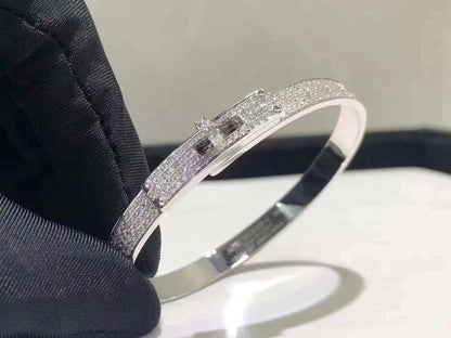 PULSERA HM KELLY DE PLATA Y PAVÉ DE DIAMANTES