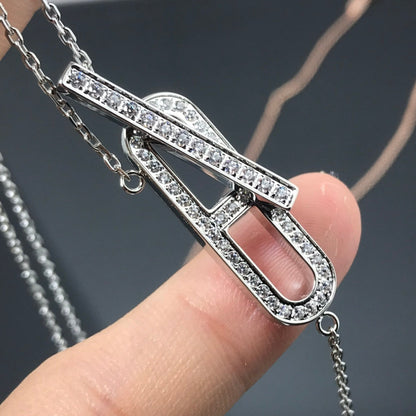 [LUXE] HM COLLAR PLATINO ORO ROSA DIAMANTE