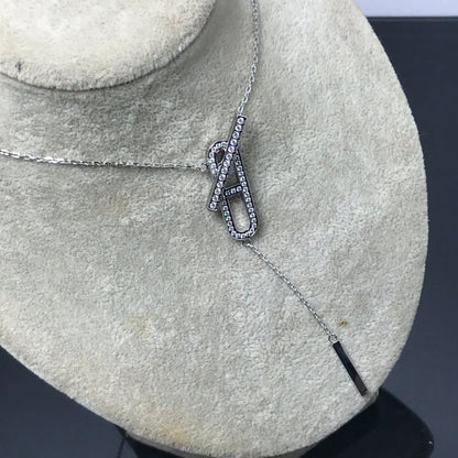 [LUXE] HM COLLAR PLATINO ORO ROSA DIAMANTE