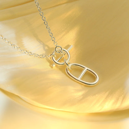 [LUXE] COLLAR COLGANTE HM CHAINE D'ANCRE PLATA DE LEY 