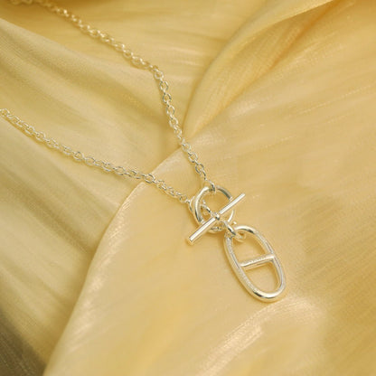 [LUXE] COLLAR COLGANTE HM CHAINE D'ANCRE PLATA DE LEY 