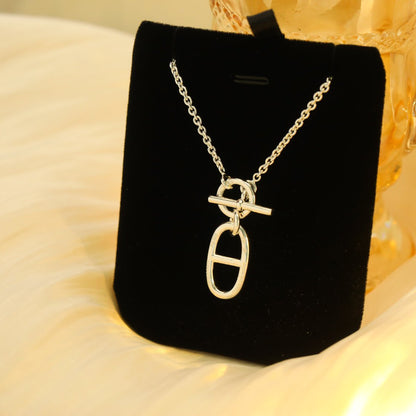 [LUXE] COLLAR COLGANTE HM CHAINE D'ANCRE PLATA DE LEY 