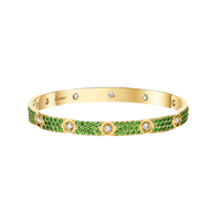 [LUXE]2026 PAVE GEMSTONE LOVE BRACELET 6.1MM 10 DIAMONDS