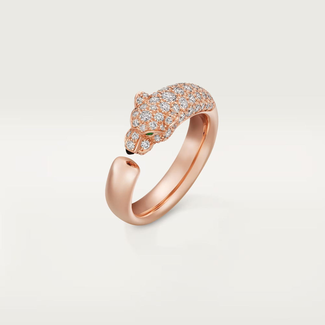 [LUXE] PANTHERE HALF DIAMOND SMALL RING