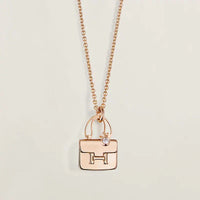 [LUXE]COLLAR AMULETTE PEDANTE ORO ROSA