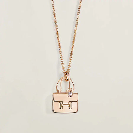 [LUXE]COLLAR AMULETTE PEDANTE ORO ROSA