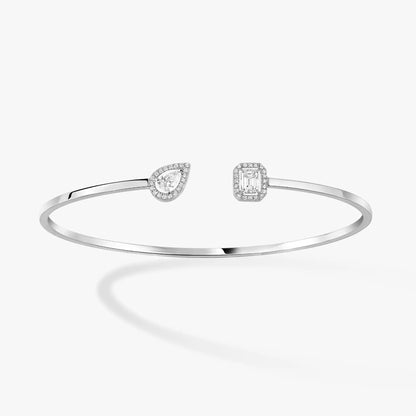 [LUXE] JONC FLEX MY TWIN TOI & MOI SILVER DIAMOND BRACELET