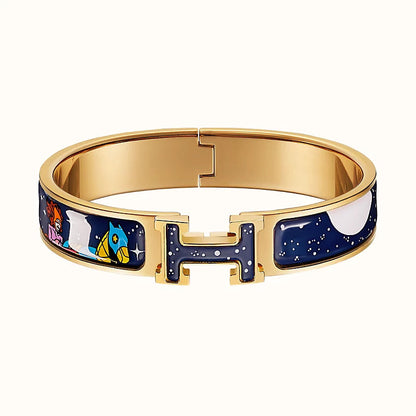 [LUXE]H PULSERA ESTRELLA Y LUNA 12MM