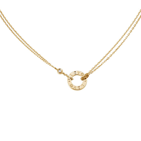 [LUXE] LOVE NECKLACE 16MM 2 DIAMONDS
