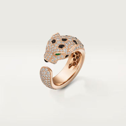 [LUXE] PANTHERE SPOTTED FULL DIAMOND MEDIUM RING