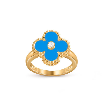 [LUXE] ANILLO DE DIAMANTES DE TRÉBOL COLECCIÓN ORO