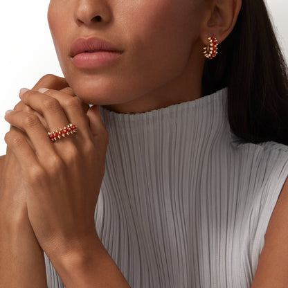 [LUXE] CLASH 7.9MM AGATE CHALCEDONY EARRINGS