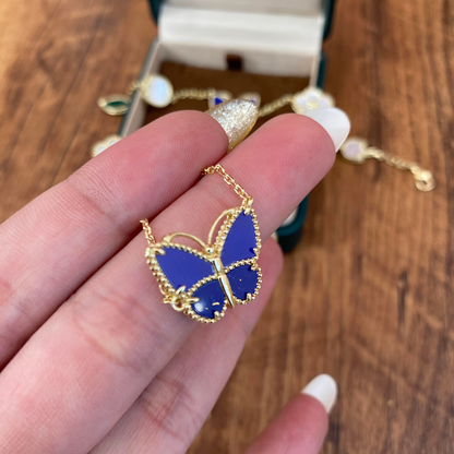 [LUXE]2026 NEW STYLE LUCKY SPRING BUTTERFLY 1 MOTIFS FLOWER NECKLACE