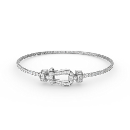 [LUXE]FORCE BRAZALETE DE TENIS DE DIAMANTE CON HERRADURA