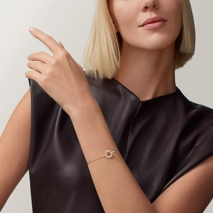 [LUXE] LOVE DOUBLE RING FULL DIAMOND BRACELET