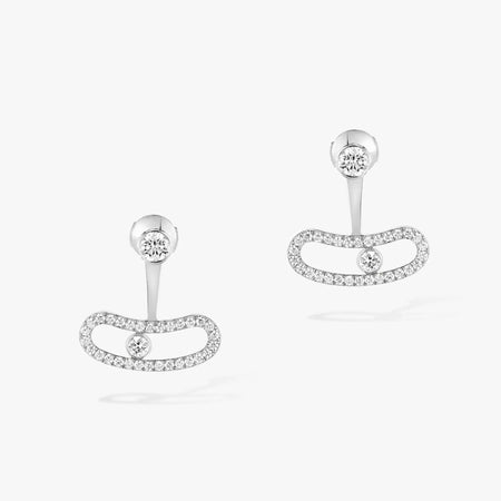 [LUXE] MOVE UNO SILVER DIAMOND EARRINGS