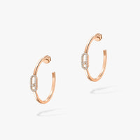 [LUXE] CREOLES MOVE UNO PM DIAMOND EARRINGS