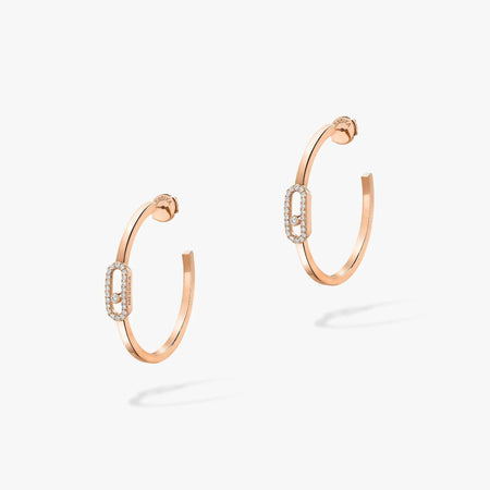 [LUXE] CREOLES MOVE UNO PM DIAMOND EARRINGS