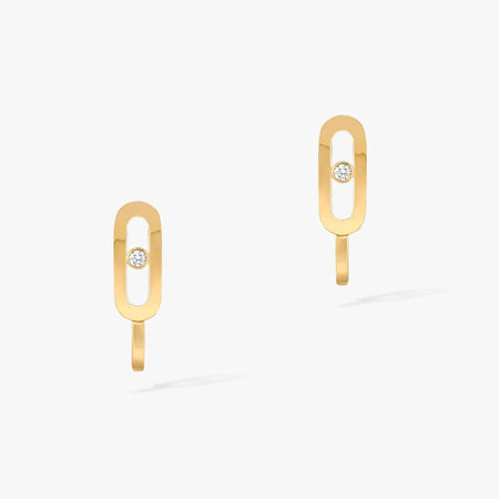 [LUXE] CREOLES MOVE UNO MINI 1 DIAMOND EARRINGS