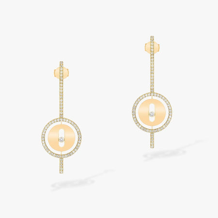 [LUXE] LUCKY MOVE ARROW PINK GOLD DIAMOND EARRINGS
