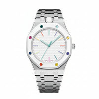 Oak Pop Exclusive Silver Steel Strap