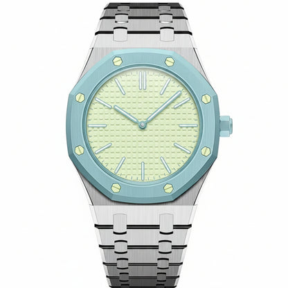 Oak Pop Exclusive Silver Steel Strap