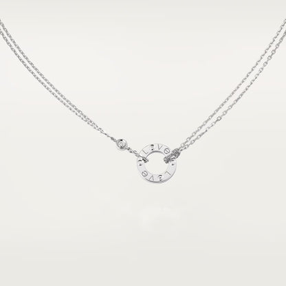 [LUXE] LOVE NECKLACE 16MM 2 DIAMONDS