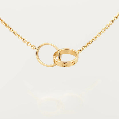 [LUXE] LOVE DOUBLE RING NECKLACE
