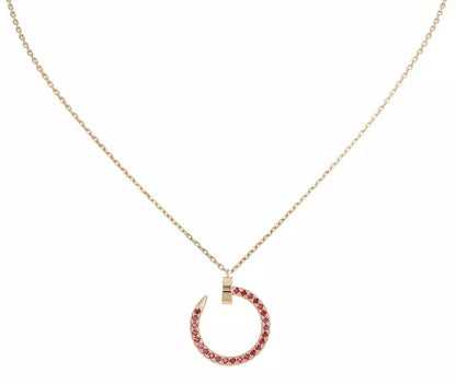 COLLAR [LUXE]JUSTE ORO DIAMANTES ROJOS