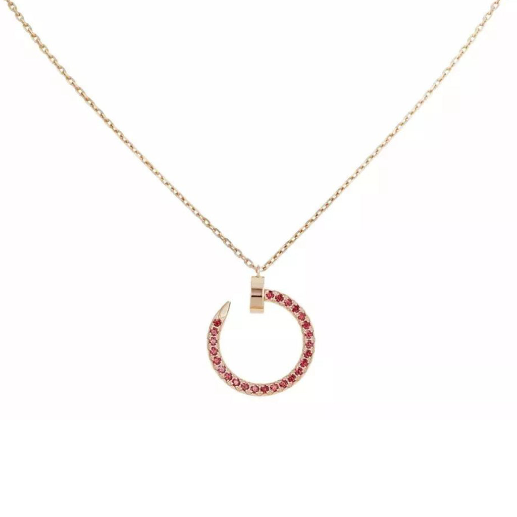 [LUXE] JUSTE NECKLACE RED FULL DIAMONDS