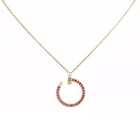 [LUXE] JUSTE NECKLACE RED FULL DIAMONDS