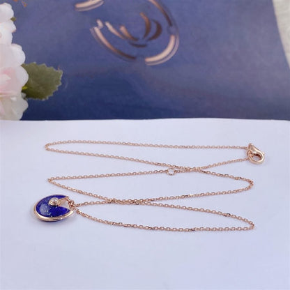 [LUXE]COLLAR AMULETTE DE ÁGATA EN ORO ROSA