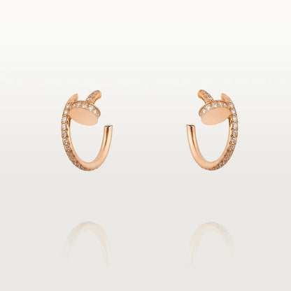 PENDIENTES [LUXE]JUSTE 12,75 MM ORO ROSA DIAMANTE
